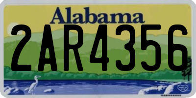 AL license plate 2AR4356