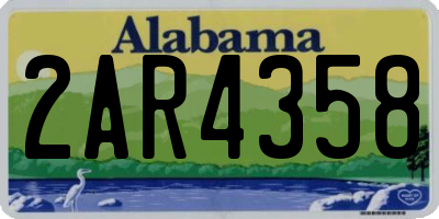 AL license plate 2AR4358