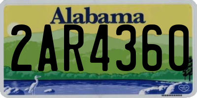 AL license plate 2AR4360