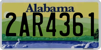 AL license plate 2AR4361