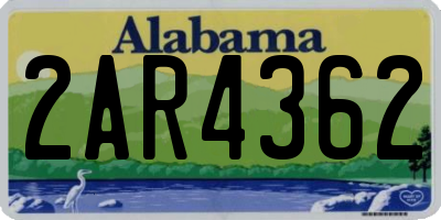 AL license plate 2AR4362