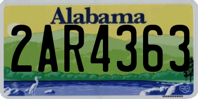 AL license plate 2AR4363