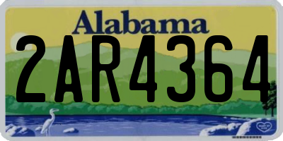 AL license plate 2AR4364