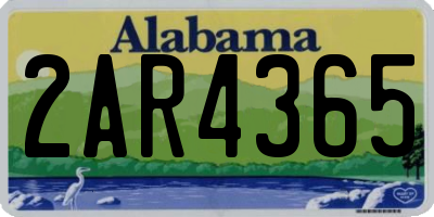 AL license plate 2AR4365