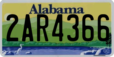 AL license plate 2AR4366