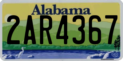 AL license plate 2AR4367