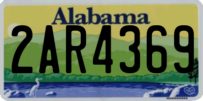 AL license plate 2AR4369
