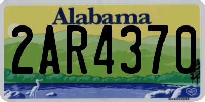 AL license plate 2AR4370