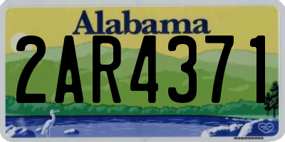 AL license plate 2AR4371