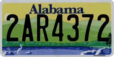 AL license plate 2AR4372