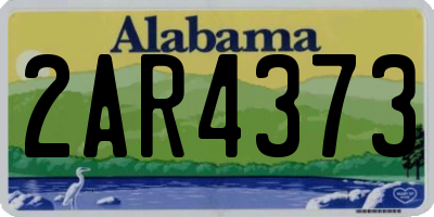 AL license plate 2AR4373