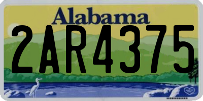 AL license plate 2AR4375