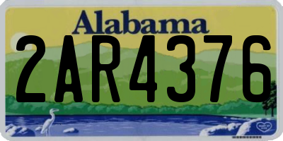 AL license plate 2AR4376