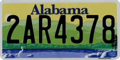 AL license plate 2AR4378