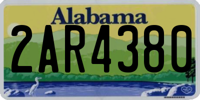 AL license plate 2AR4380