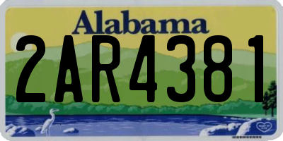 AL license plate 2AR4381