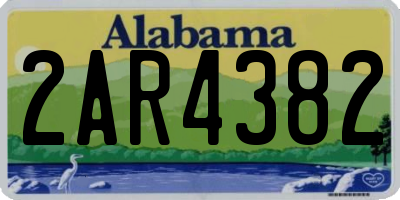 AL license plate 2AR4382