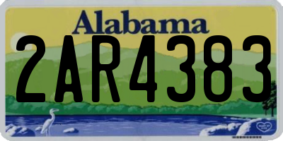 AL license plate 2AR4383