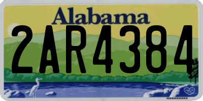 AL license plate 2AR4384