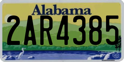AL license plate 2AR4385