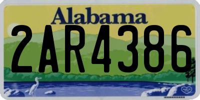 AL license plate 2AR4386