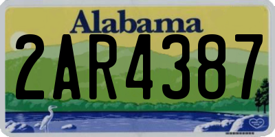 AL license plate 2AR4387