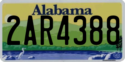 AL license plate 2AR4388
