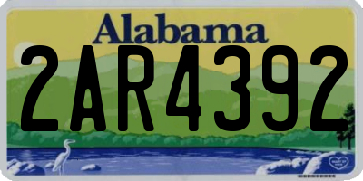 AL license plate 2AR4392
