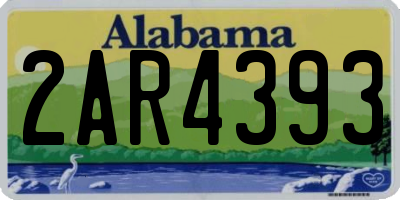 AL license plate 2AR4393