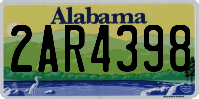AL license plate 2AR4398