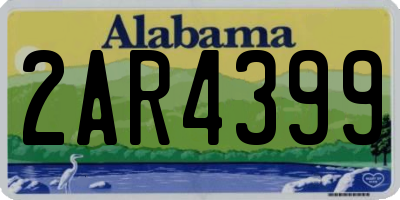 AL license plate 2AR4399