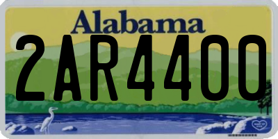AL license plate 2AR4400
