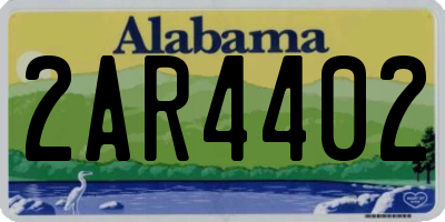 AL license plate 2AR4402