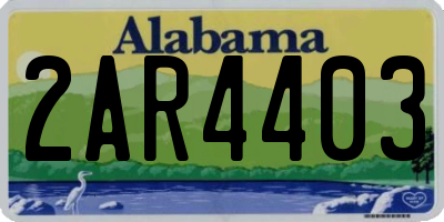 AL license plate 2AR4403