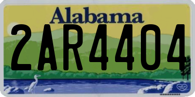 AL license plate 2AR4404