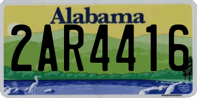 AL license plate 2AR4416