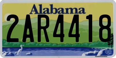 AL license plate 2AR4418