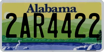AL license plate 2AR4422
