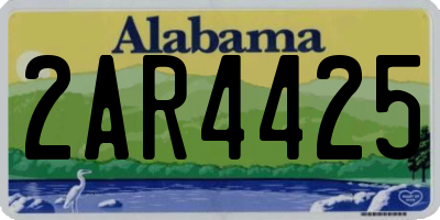 AL license plate 2AR4425