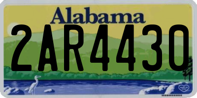 AL license plate 2AR4430