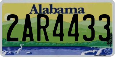 AL license plate 2AR4433