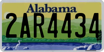 AL license plate 2AR4434