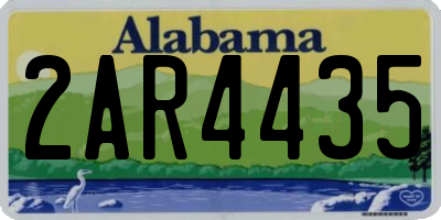 AL license plate 2AR4435