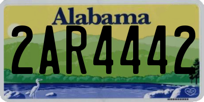AL license plate 2AR4442