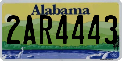 AL license plate 2AR4443
