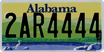 AL license plate 2AR4444