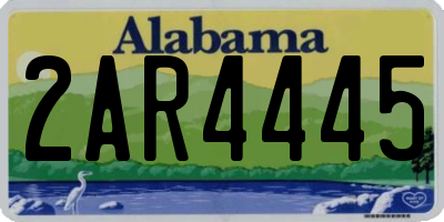 AL license plate 2AR4445