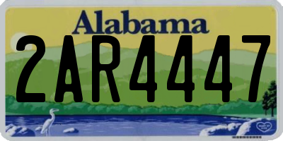 AL license plate 2AR4447