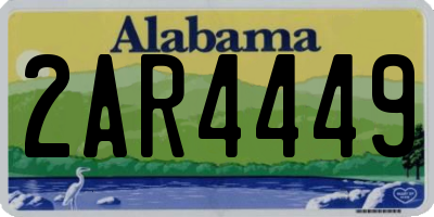 AL license plate 2AR4449