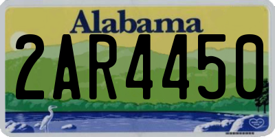 AL license plate 2AR4450